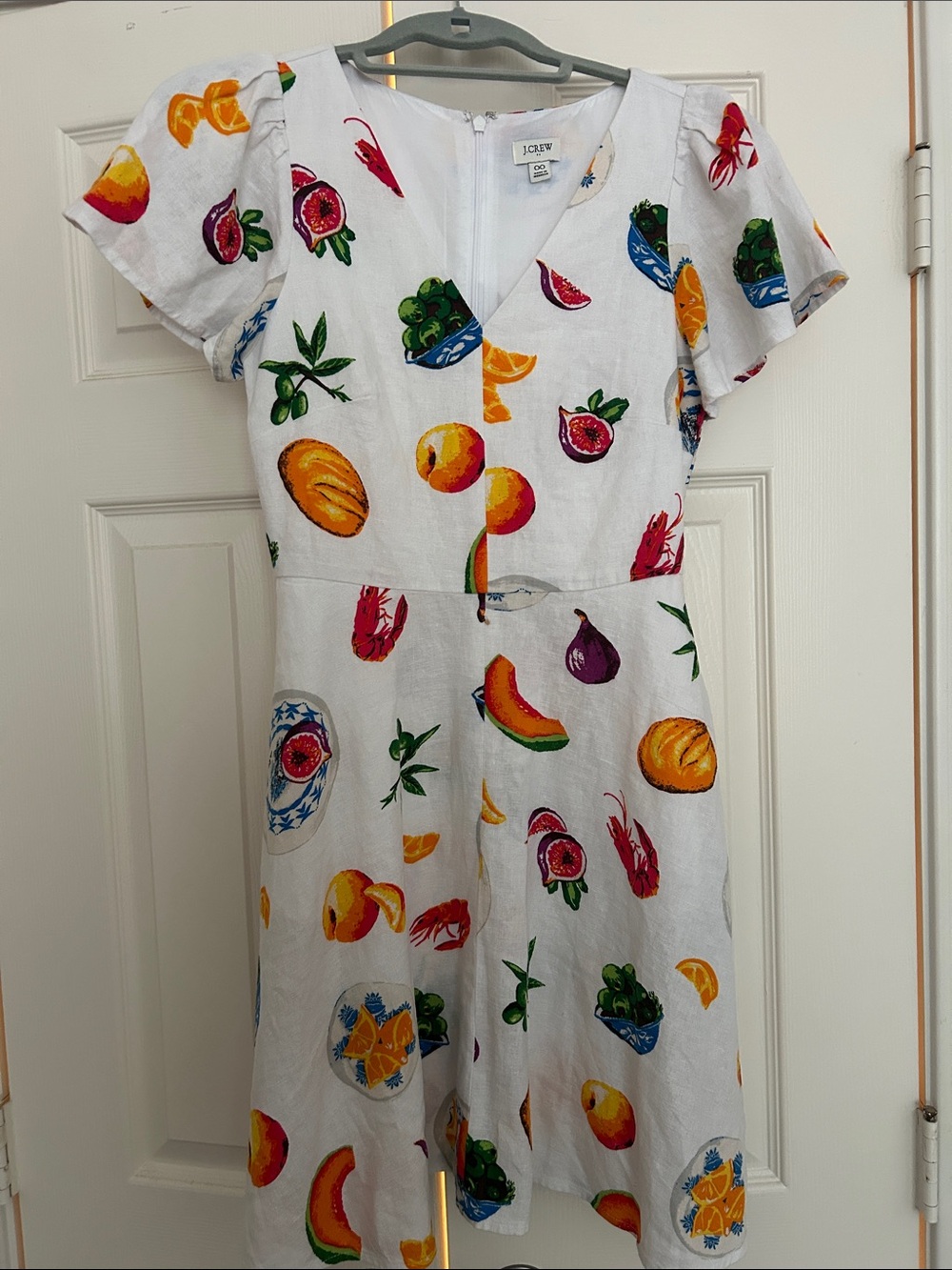 White jcrew summer knee length dress